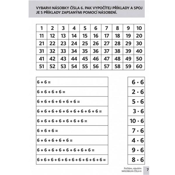 Počítám, násobím – druhý díl (6–10)