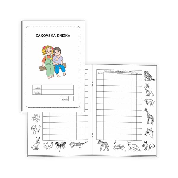 Žákovská knížka 1 - Známkování BÍLÁ