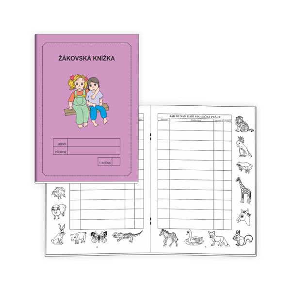 Žákovská knížka 1 - Známkování FIALOVÁ