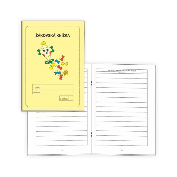Žákovská knížka 2 - Slovní hodnocení ŽLUTÁ