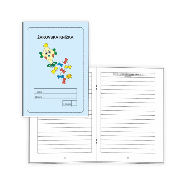 Žákovská knížka 3 - Slovní hodnocení MODRÁ