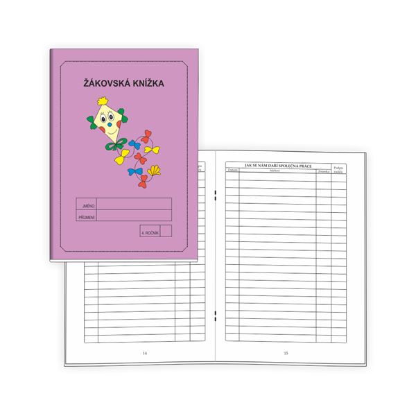 Žákovská knížka 4 - Známkování FIALOVÁ