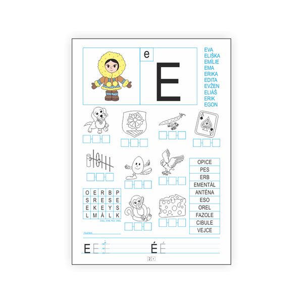 Písmena - genetická metoda čtení a psaní - pracovní učebnice