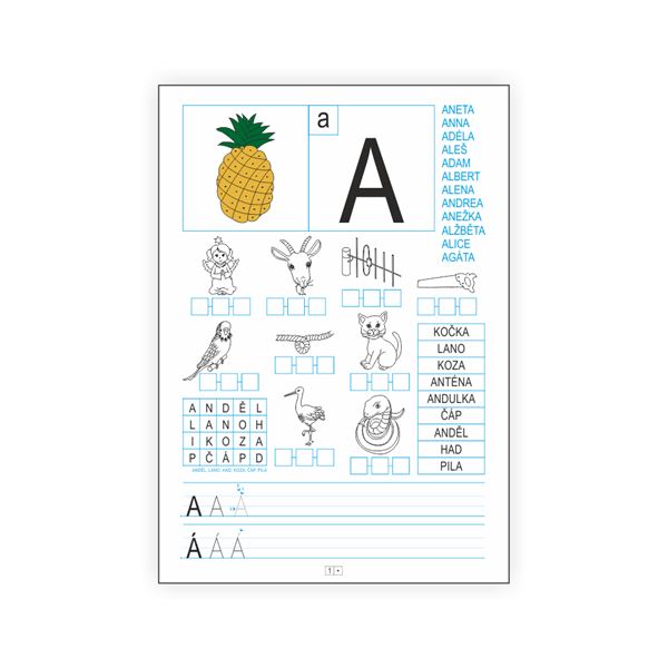 Písmena - genetická metoda čtení a psaní - pracovní učebnice