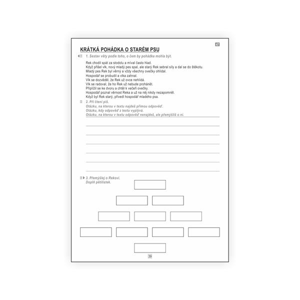 Čtení 3 - pracovní listy