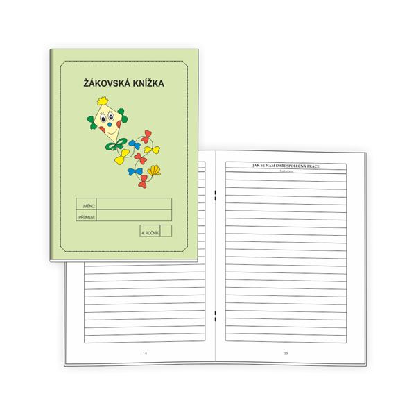Žákovská knížka 4 - Slovní hodnocení ZELENÁ