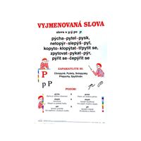Vyjmenovaná slova po P - nástěnná tabule