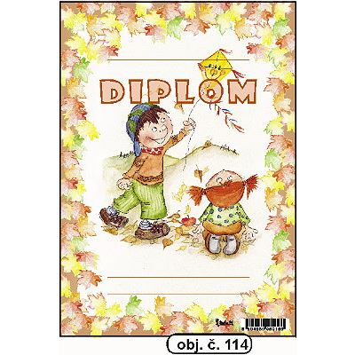 Diplom A5 - Děti s drakem