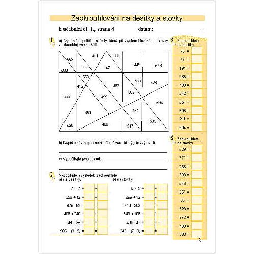 Matematika 4/1 - procvičovací sešit