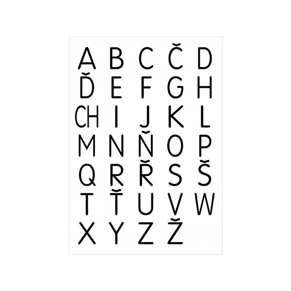 Velká tiskací písmena - nástěnná tabule + obrázky
