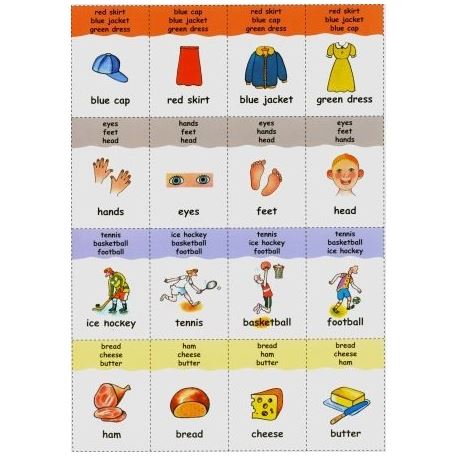Angličtina pro 3. r. ZŠ – kvarteta, domino – podstatná jména