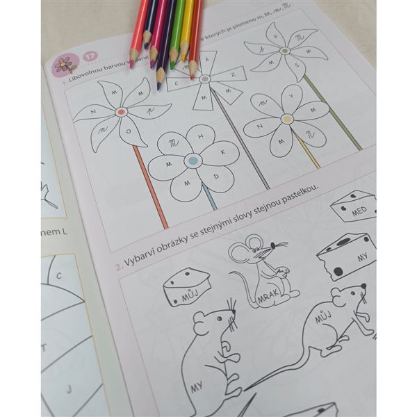 Barevné úlohy z češtiny pro 1. ročník