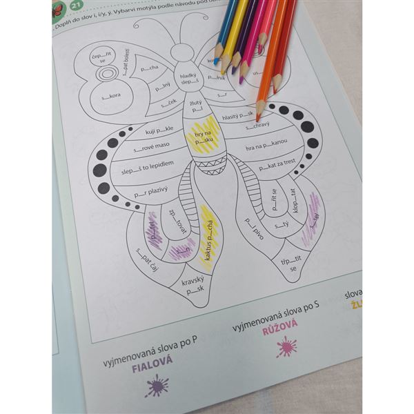 Barevné úlohy z češtiny pro 4. ročník