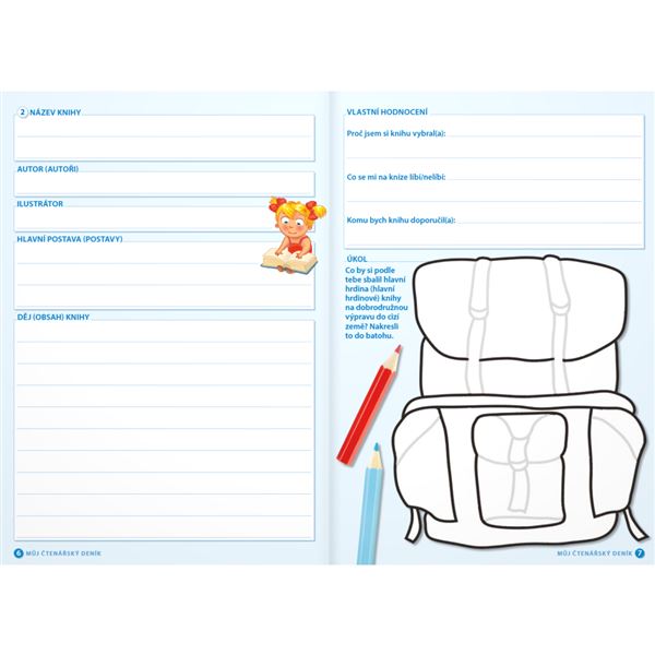 Můj čtenářský deník pro 1. stupeň ZŠ