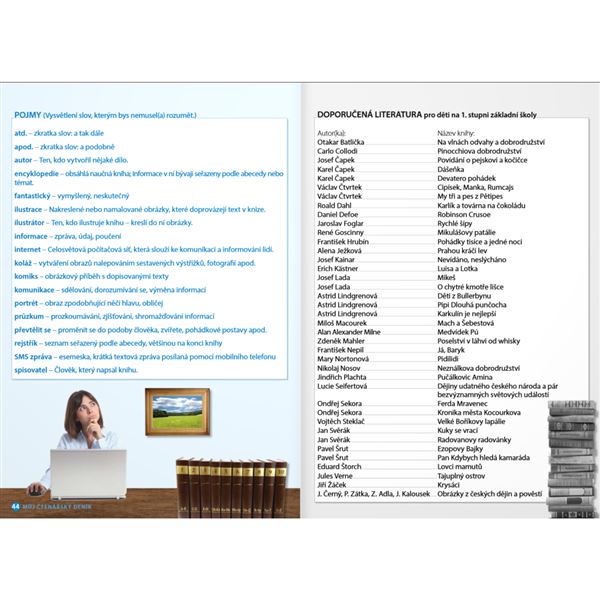 Můj čtenářský deník pro 1. stupeň ZŠ