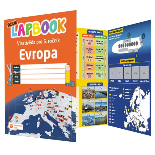 Školní lapbook - Evropa - pro 5. ročník