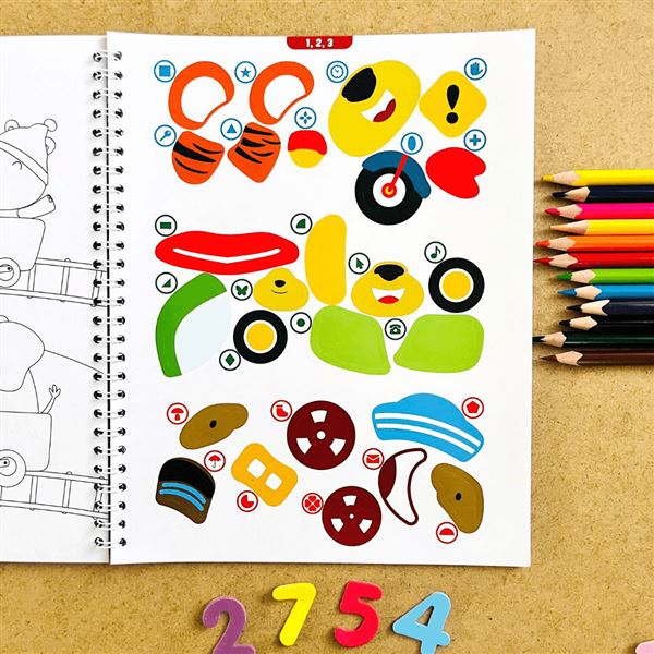 Objevuji tvary s nálepkami