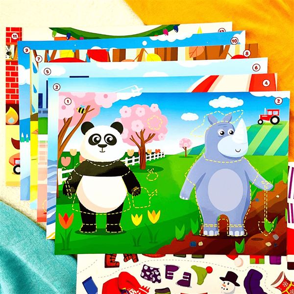 Sada s nálepkami – Obleč si zvířátka