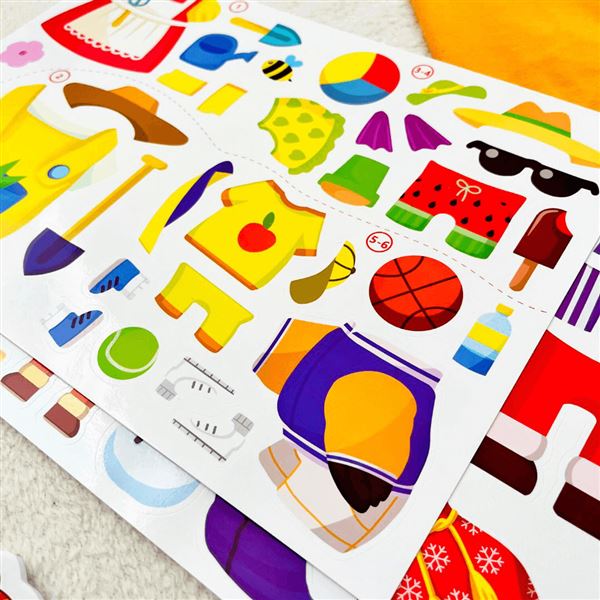 Sada s nálepkami – Obleč si zvířátka