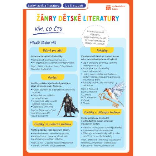Přehledové tabulky ČJ: Žánry dětské literatury