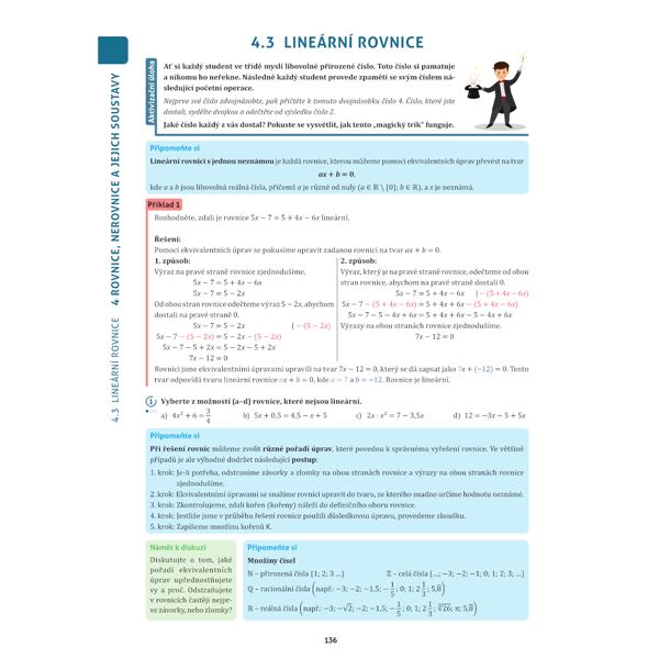 Matematika 1 pro SOŠ - učebnice