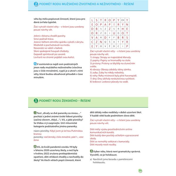 Procvičuji si - shoda přísudku s podmětem