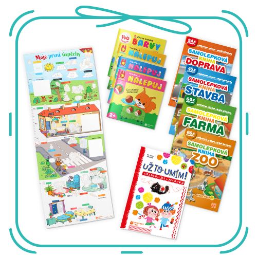 Super balíček Samolepkových knih 8+1 Plakát zdarma!