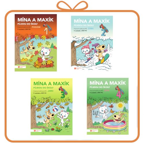 Balíček Mína a Maxík půjdou do školy
