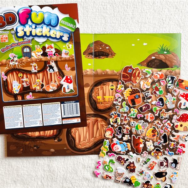 Tajemný svět pod zemí s 3D samolepkami