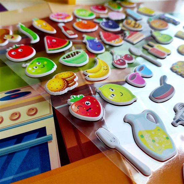 Zábava v kuchyni s 3D samolepkami