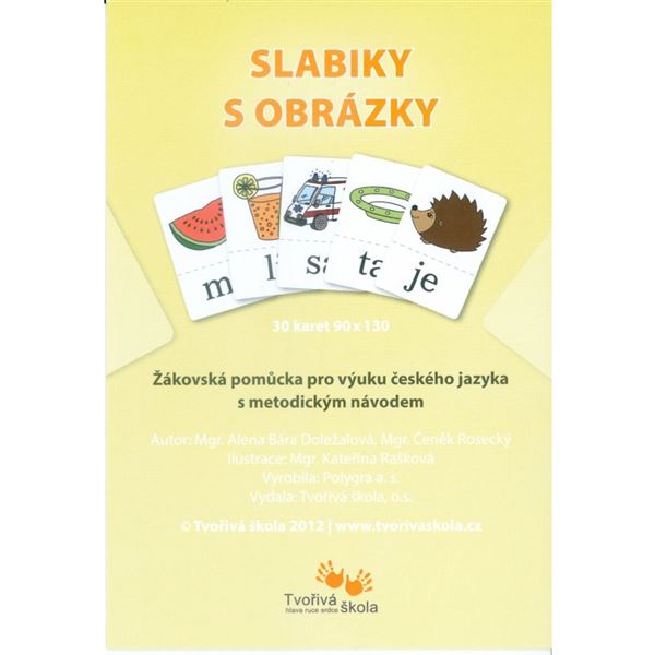 Slabiky s obrázky - 30 barevných karet pro práci žáků