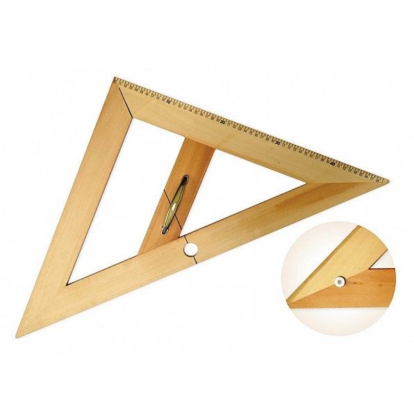 Rovnoramenný trojúhelník dřevěný 45* s magnetem