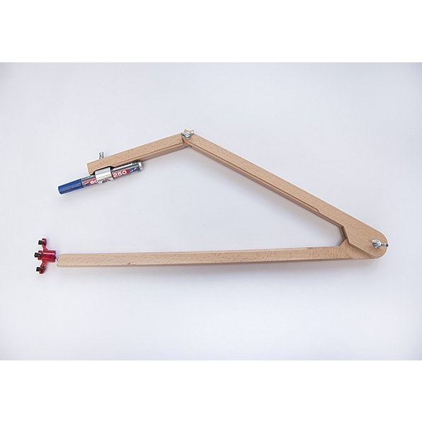 Kružidlo dřevěné 50cm na fix (gumový hrot)