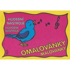 Omalovánky - hudební nástroje (ptáček)