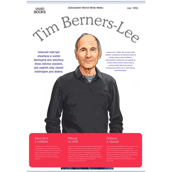 Tim Berners-Lee - nástěnný plakát Extra velký