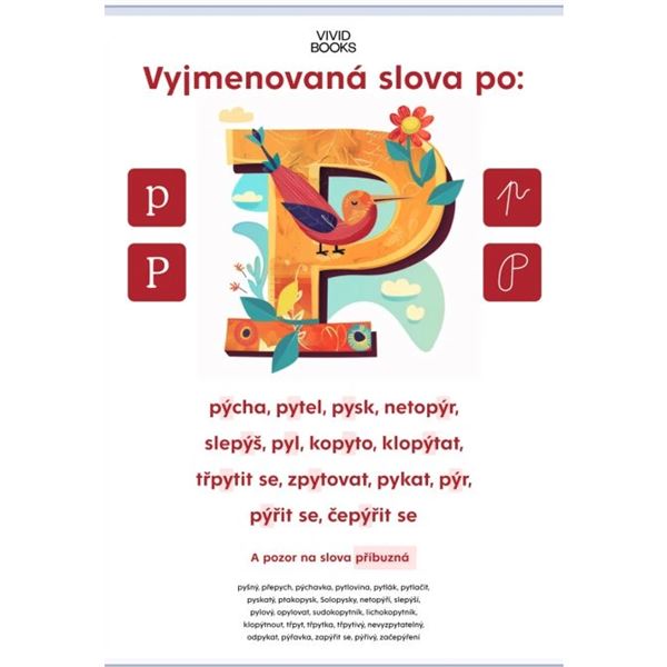 Vyjmenovaná slova po: P - nástenný plakát A1