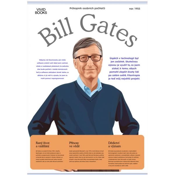 Bill Gates - nástěnný plakát A1