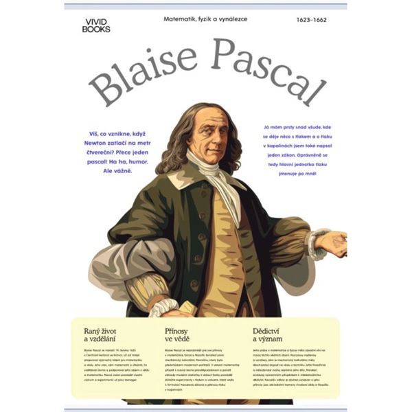 Blaise Pascal - nástěnný plakát A1