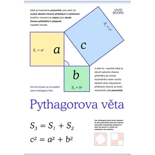 Pythagorova věta - nástěnný plakát Extra velký