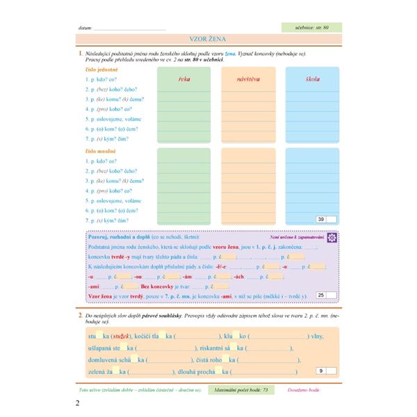 Pracovní sešit k učebnici Český jazyk 4 (2. díl)