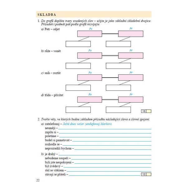 Český jazyk 6 - 3. díl - Přehledy, tabulky, rozbory, cvičení - pracovní sešit
