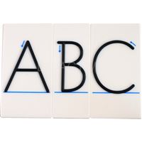 Hmatová písmena Comenia Script na destičce - velká písmena základní (D2)