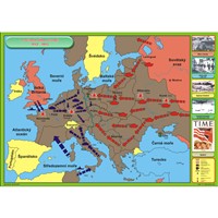 Vývoj a expanze Pruska v 18.století, rozpad Polska - nástěnná mapa