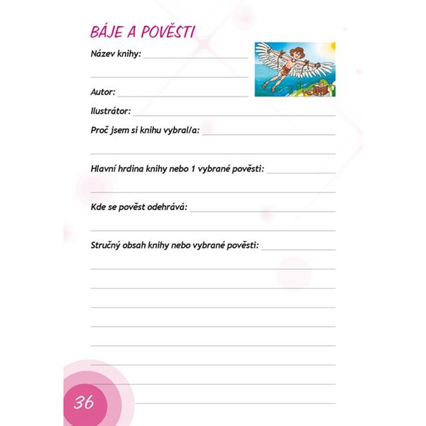 Čtenářský deník pro 1. stupeň ZŠ