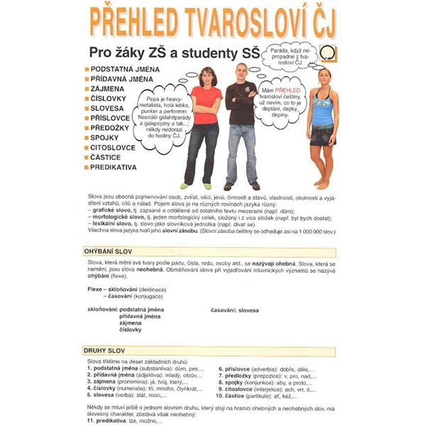 Přehled tvarosloví ČJ - tabulka