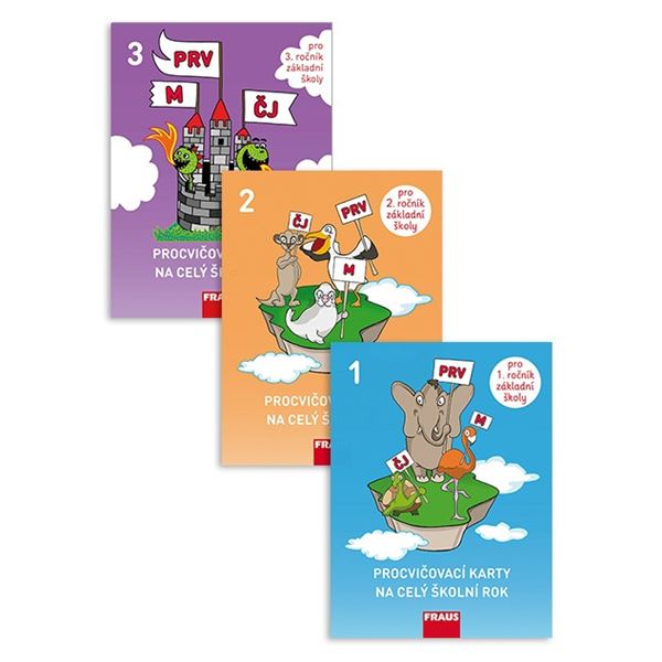 Sada procvičovacích karet pro 1. - 3. r. (Český jazyk, Matematika, Prvouka)