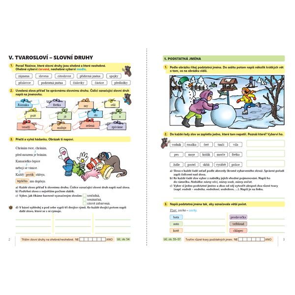 Český jazyk 3, 2. díl s Rózinkou - barevný pracovní sešit
