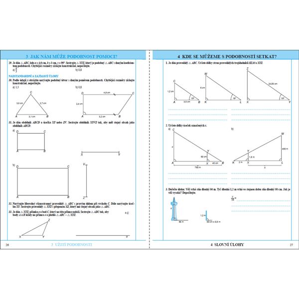 Matematika 9 - Podobnost a funkce úhlu - Pracovní sešit