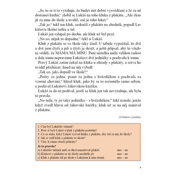 Čítanka 2, Čtení s porozuměním