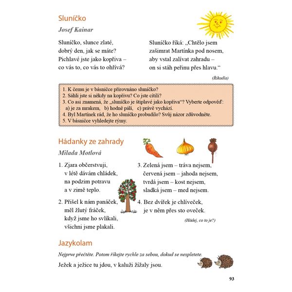 Čítanka 2, Čtení s porozuměním